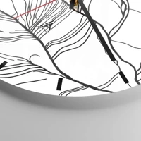 Clock face with lines