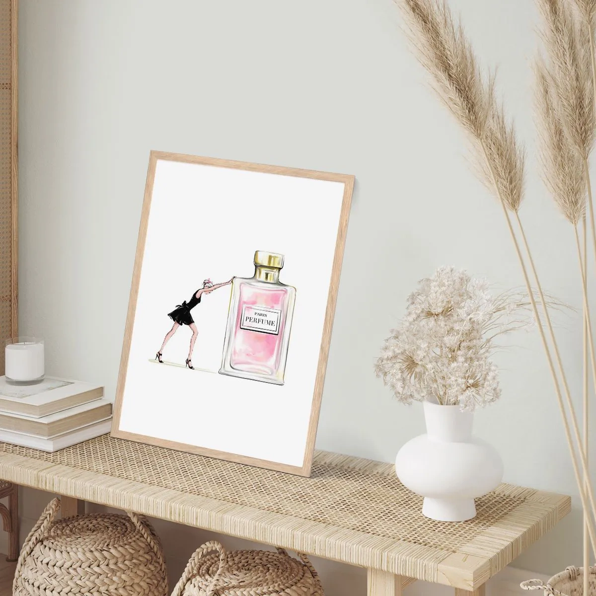 Poster in light oak frame - The Essence of Womanhood - 40x50 cm