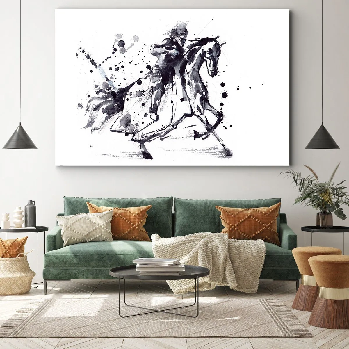 Canvas picture - Black Knight - 120x80 cm