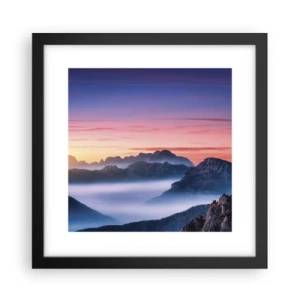 Poster in black frame - Over the Valleys - 30x30 cm
