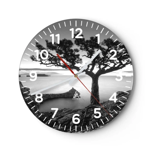 Wall clock - Clock on glass - Quiet All Around - 40x40 cm