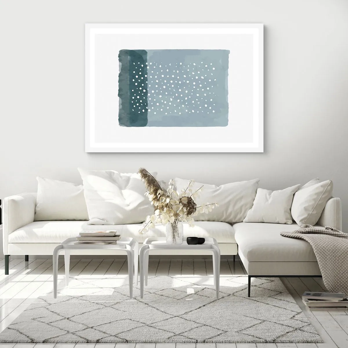 Poster in white frmae - Grown on the Blue - 100x70 cm