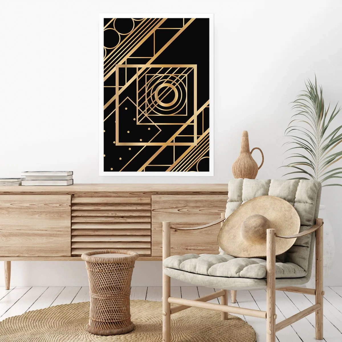 Poster - Golden Geometry - 30x40 cm