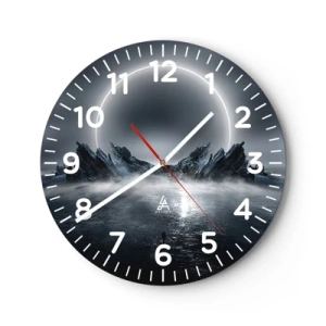 Wall clock - Clock on glass - The End of a Story - 30x30 cm