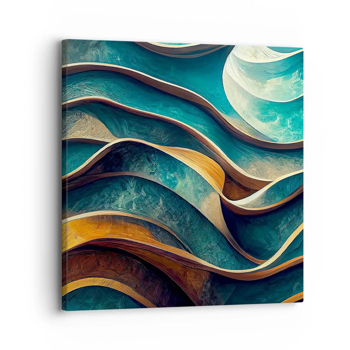 Canvas picture - Meanderings of Blue - 30x30 cm