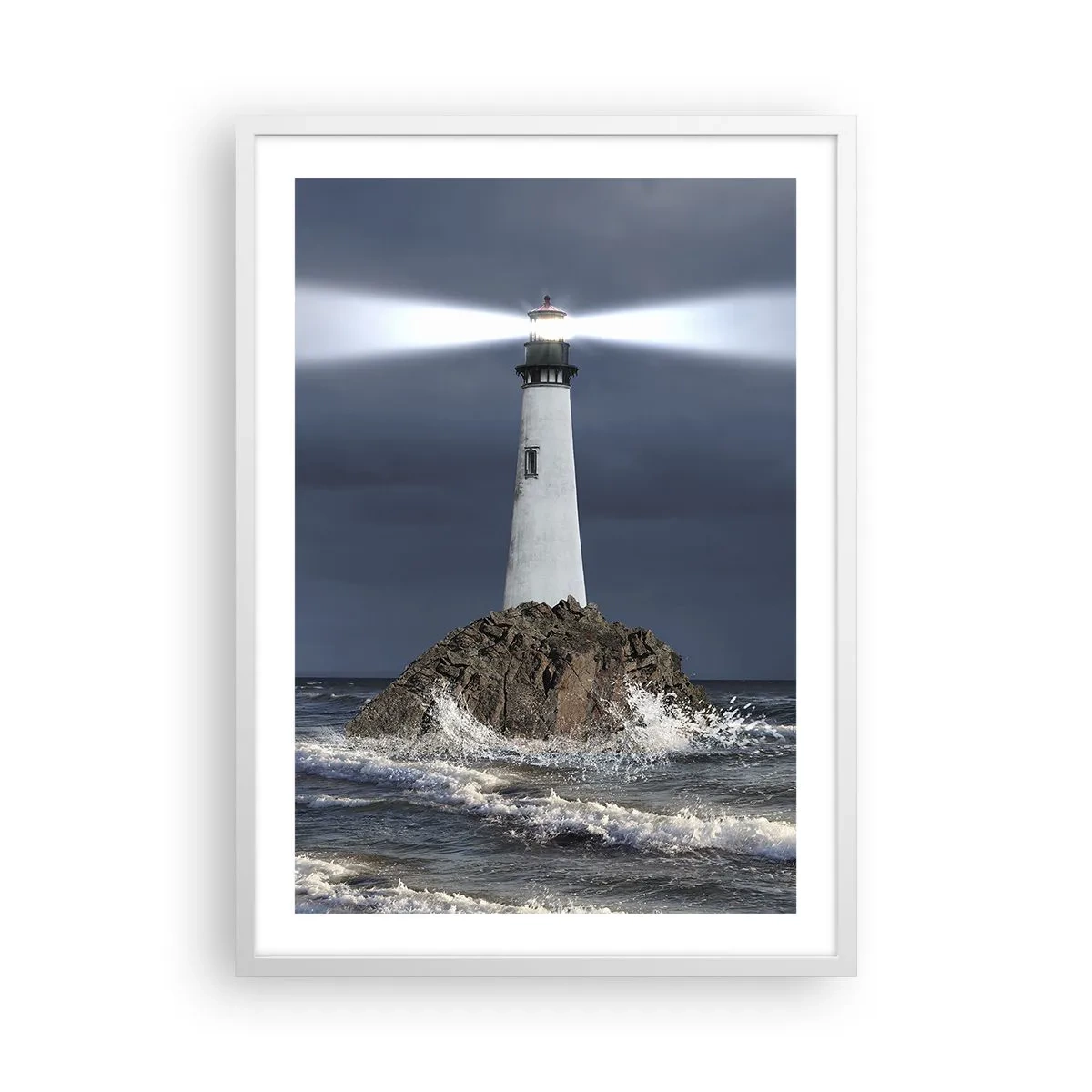 Poster in white frmae - Here…Here…Here! - 50x70 cm