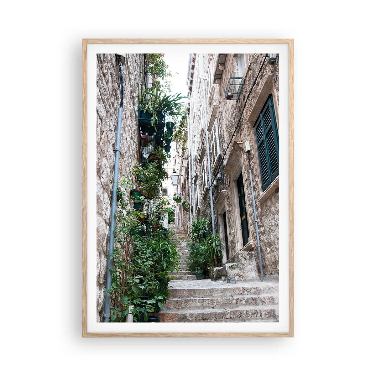 Poster in light oak frame - Charm of Old Town - 70x100 cm
