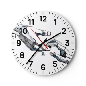 Wall clock - Clock on glass - Good Gesture - 40x40 cm