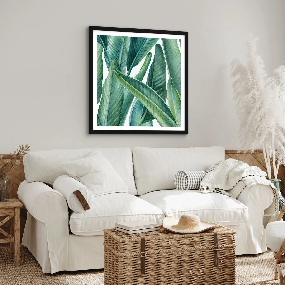 Poster in black frame - Only Green Itself - 40x40 cm