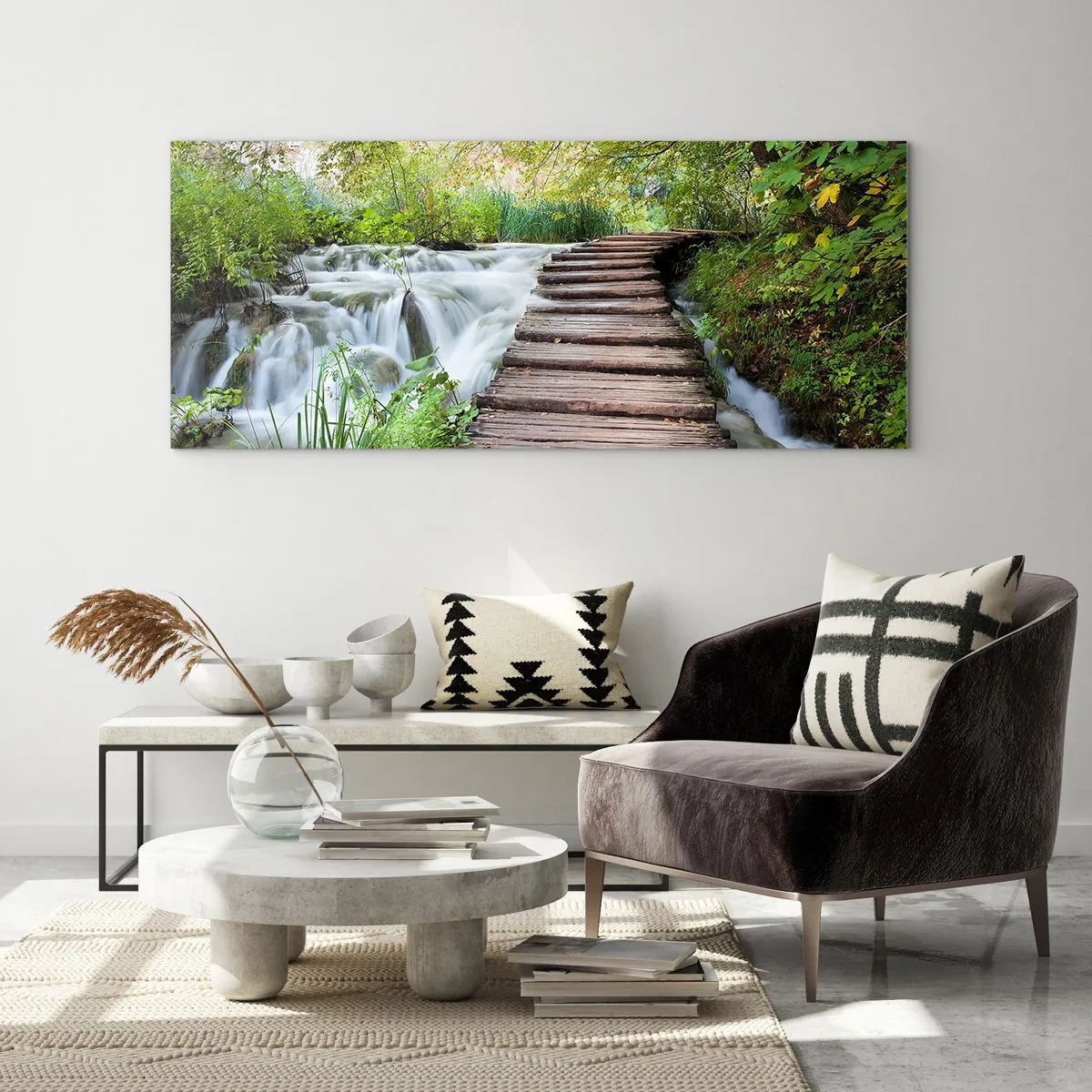 Glass picture - Not Such Quiet Water - 140x50 cm