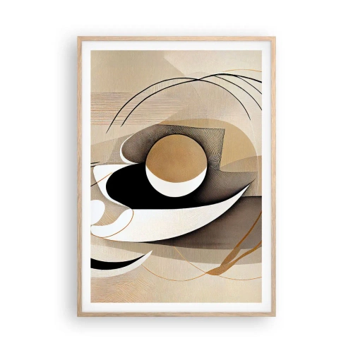 Poster in light oak frame - Composition -the Heart of Things - 70x100 cm