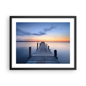 Poster in black frame - Calm of a Quiet Dusk - 50x40 cm