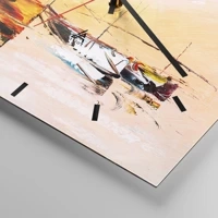 Clock face with lines