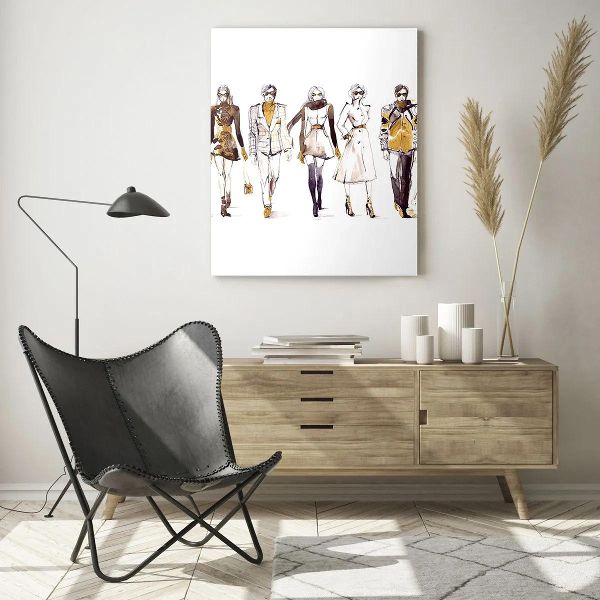 Glass picture - Natural Elegance on Catwalk - 80x120 cm
