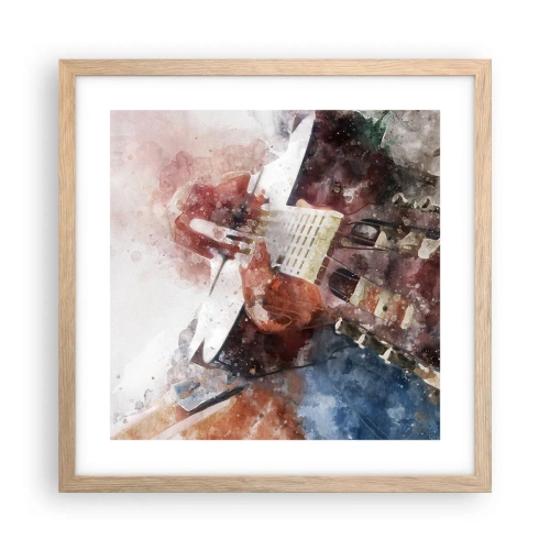 Poster in light oak frame - And What do You Think? - 40x40 cm