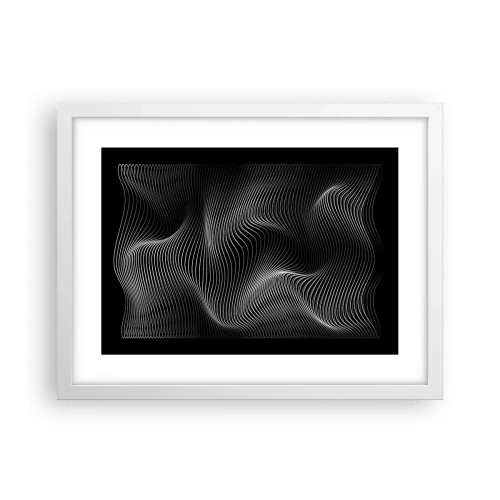 Poster in white frmae - Dance of the Light in Space - 40x30 cm