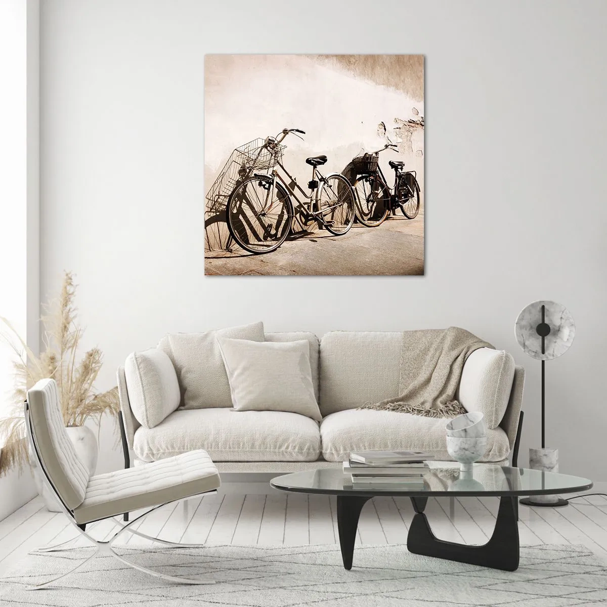 Glass picture - Unforgetable Charm of the Past - 70x70 cm