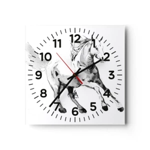 Wall clock - Clock on glass - Untamed Soul - 30x30 cm