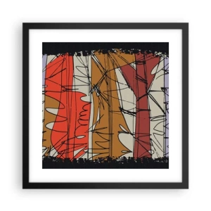 Poster in black frame - Spontaneous Composition - 40x40 cm