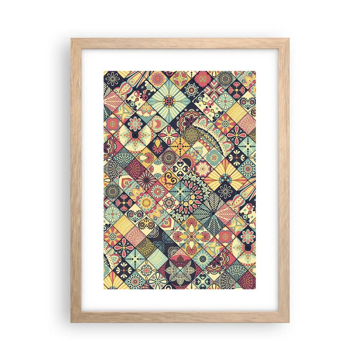 Poster in light oak frame - Moroccan Style - 30x40 cm
