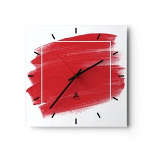 Wall clock - Clock on glass - Without a Frame - 30x30 cm