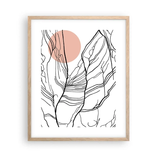 Poster in light oak frame - In a Web of Twigs - 40x50 cm