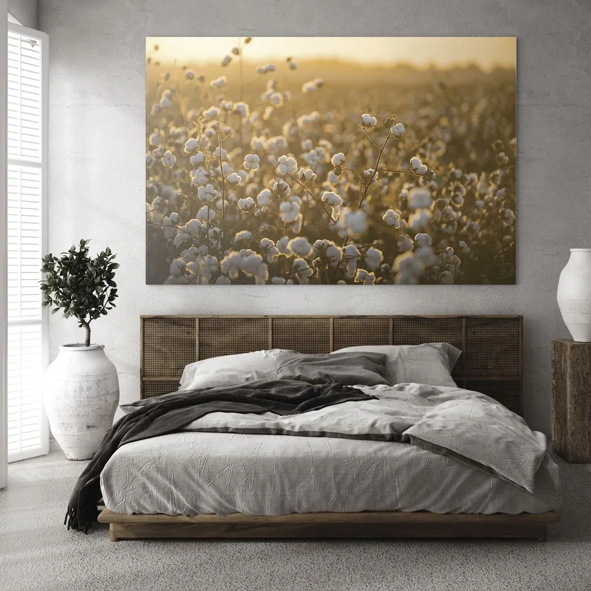 Glass picture - Fluffy Field - 100x70 cm