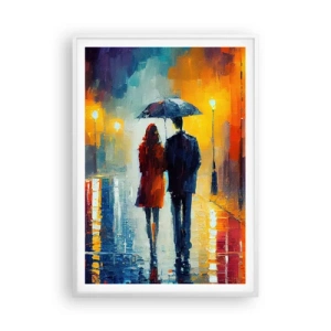 Poster in white frmae - Together - Colourful Night - 70x100 cm