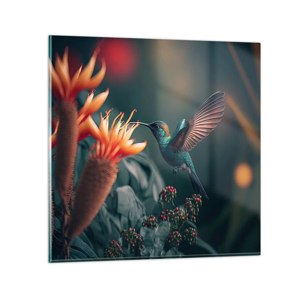 Glass picture - Really Colourful Life - 70x70 cm