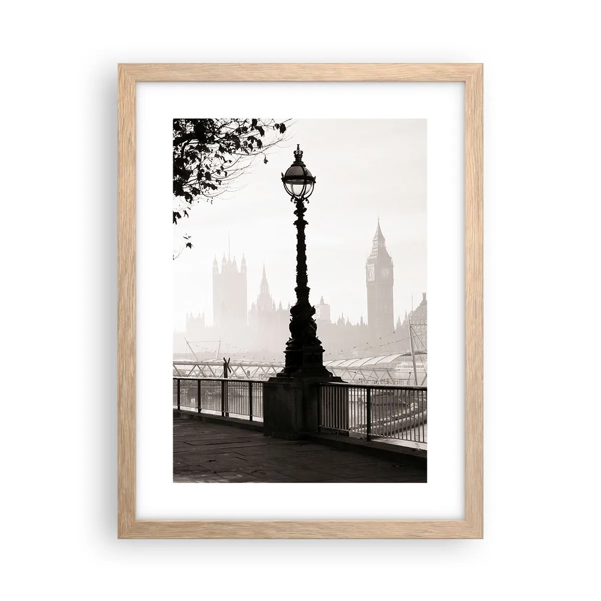 Poster in light oak frame - London Morning - 30x40 cm