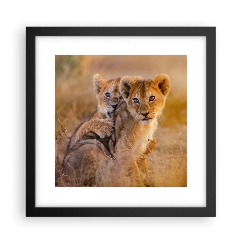 Poster in black frame - Do Not Disturb! We Are Playing - 30x30 cm