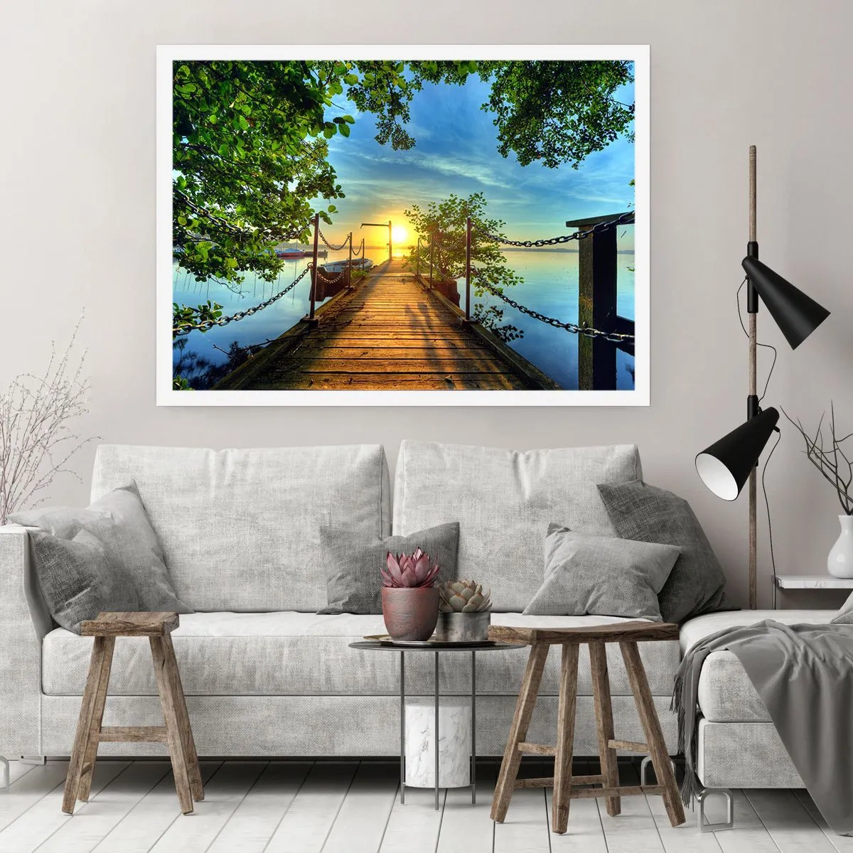 Poster - Sunset by the Water - 70x50 cm