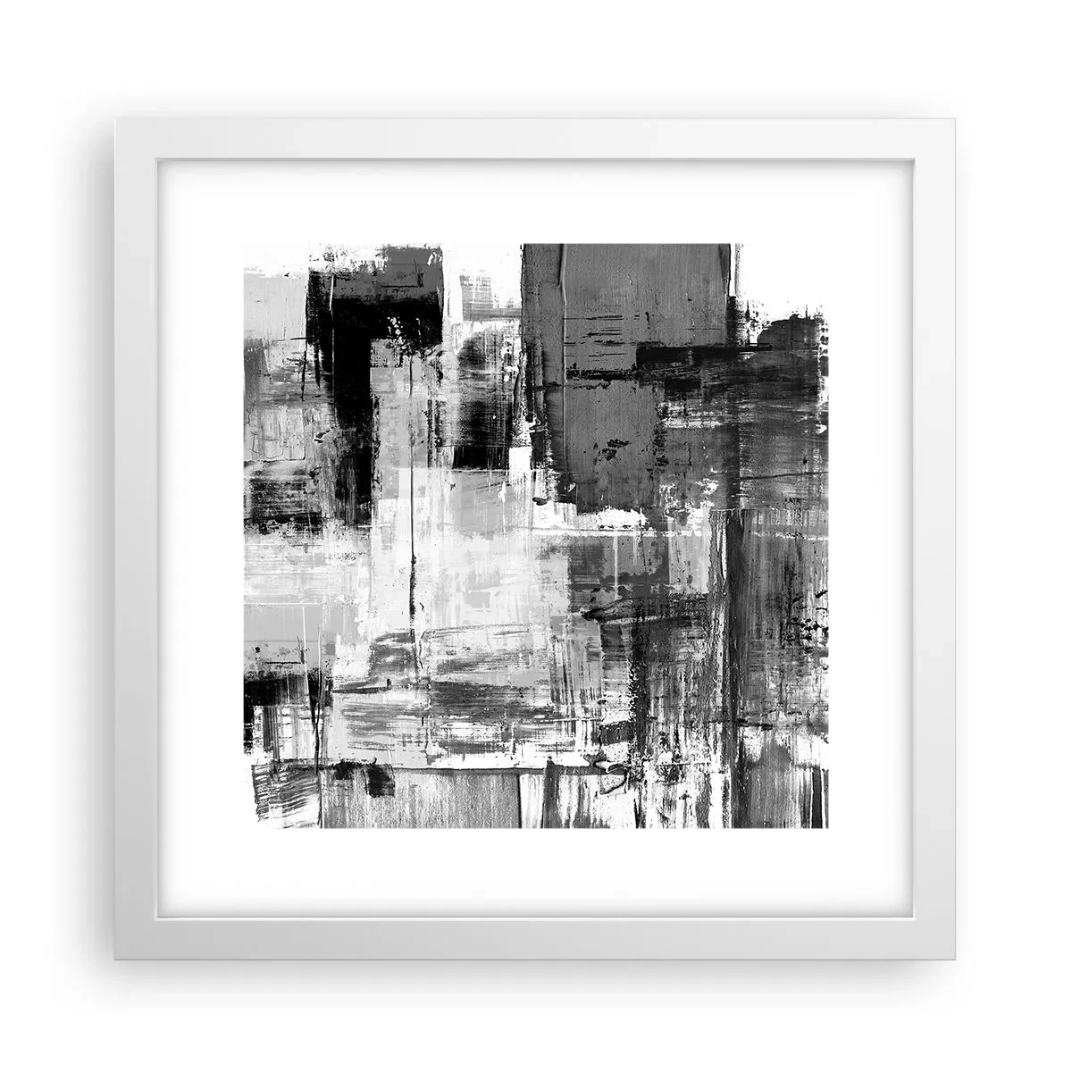 Poster in white frmae - Grey is Beautiful - 30x30 cm