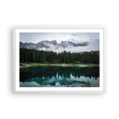 Poster in white frmae - Quiet Please, Let's Not Wake Up Still Waters - 70x50 cm