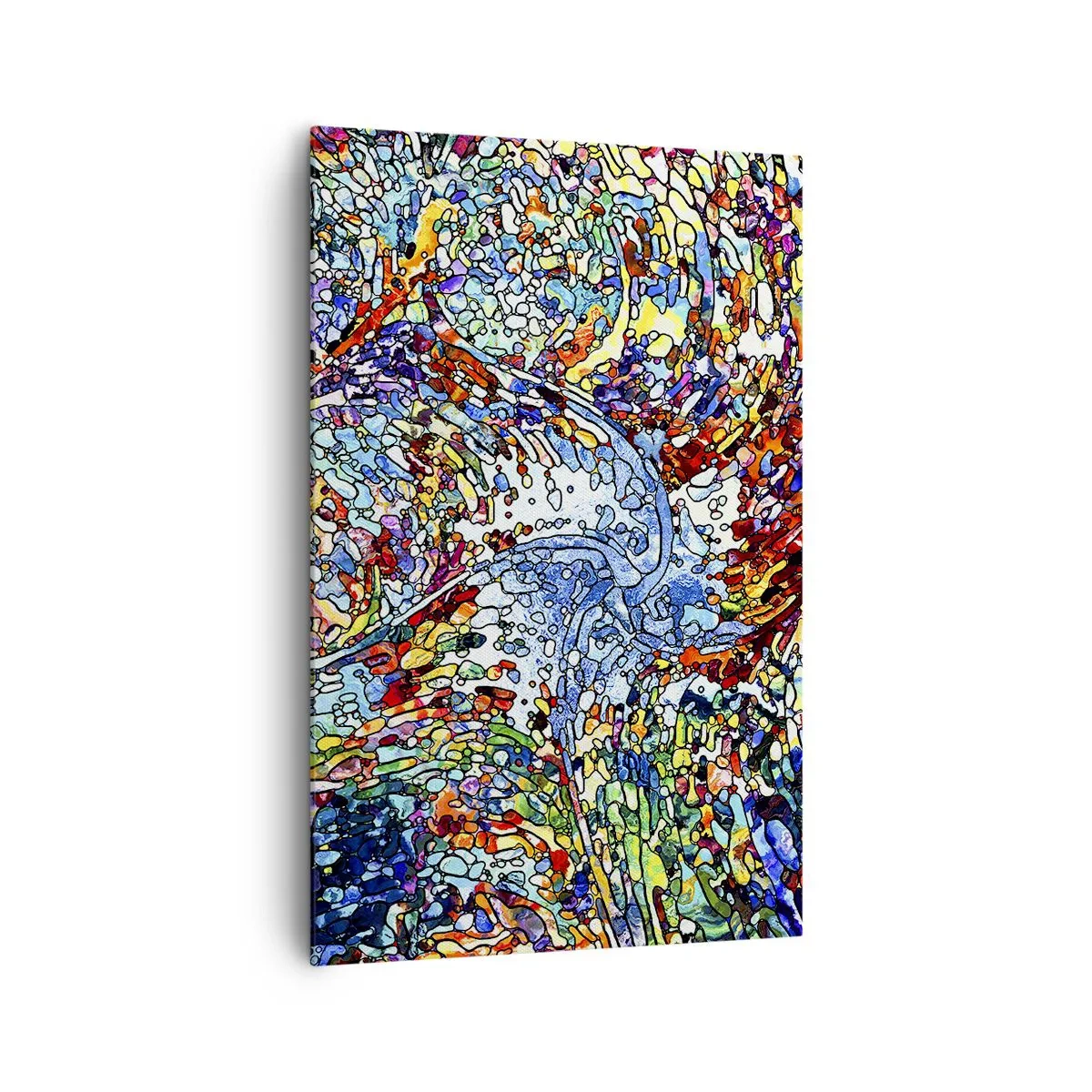 Canvas picture - Stained Glass with Drops - 80x120 cm