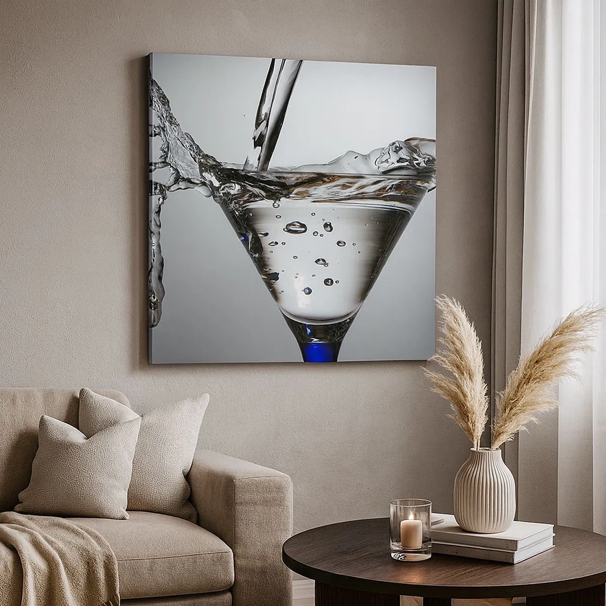 Canvas picture - On the Brim of a Glass - 30x30 cm