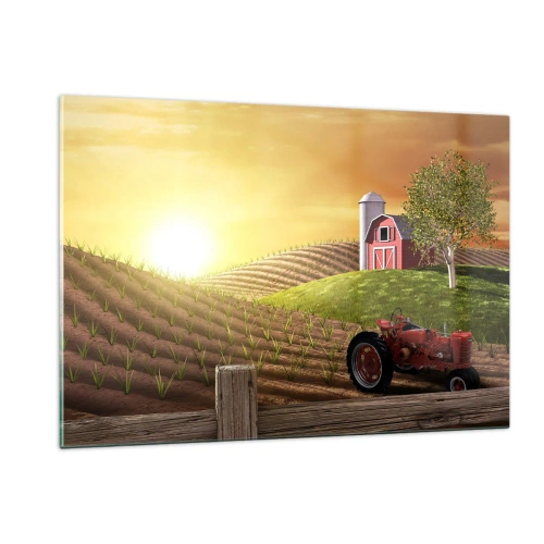 Glass picture - Farm Straight from a Tale - 120x80 cm