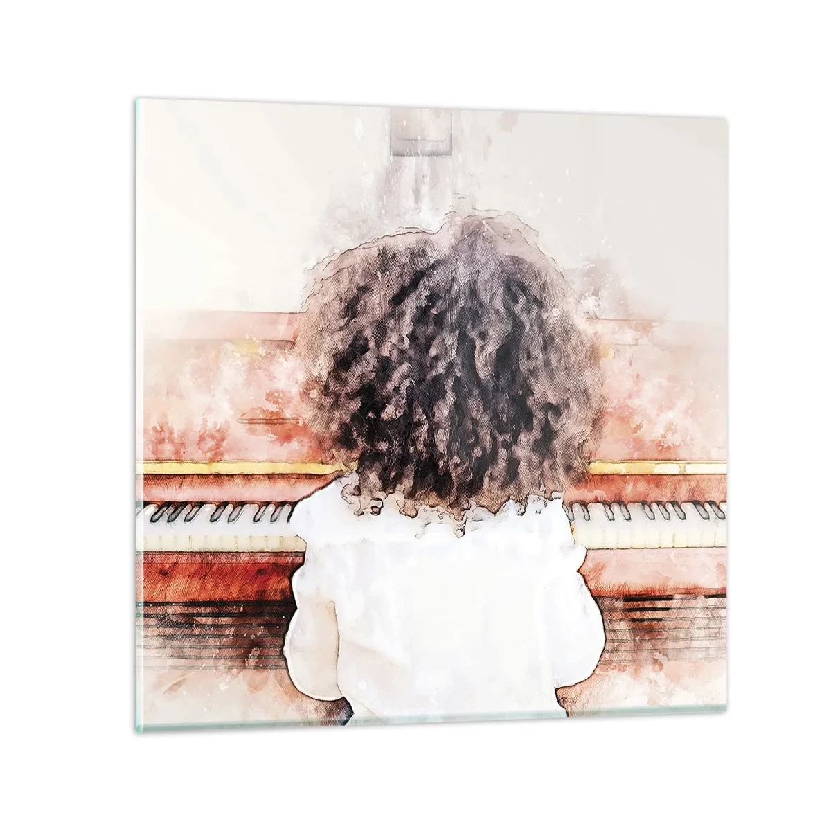 Glass picture - In a New World - 40x40 cm