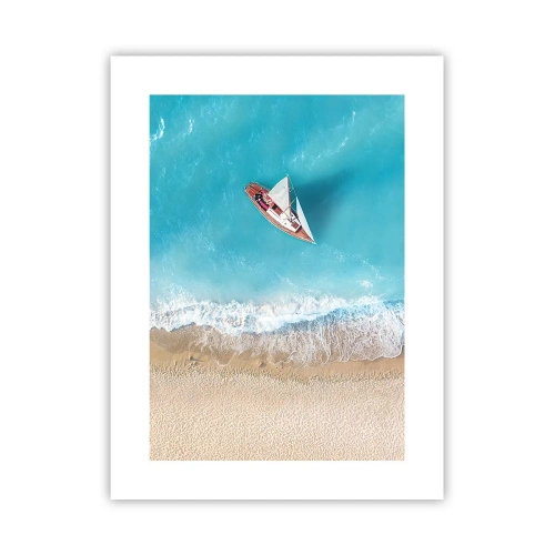 Poster - On the Border of Blue and Gold - 30x40 cm