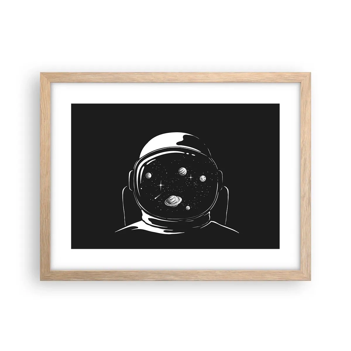 Poster in light oak frame - Quite a View - 40x30 cm