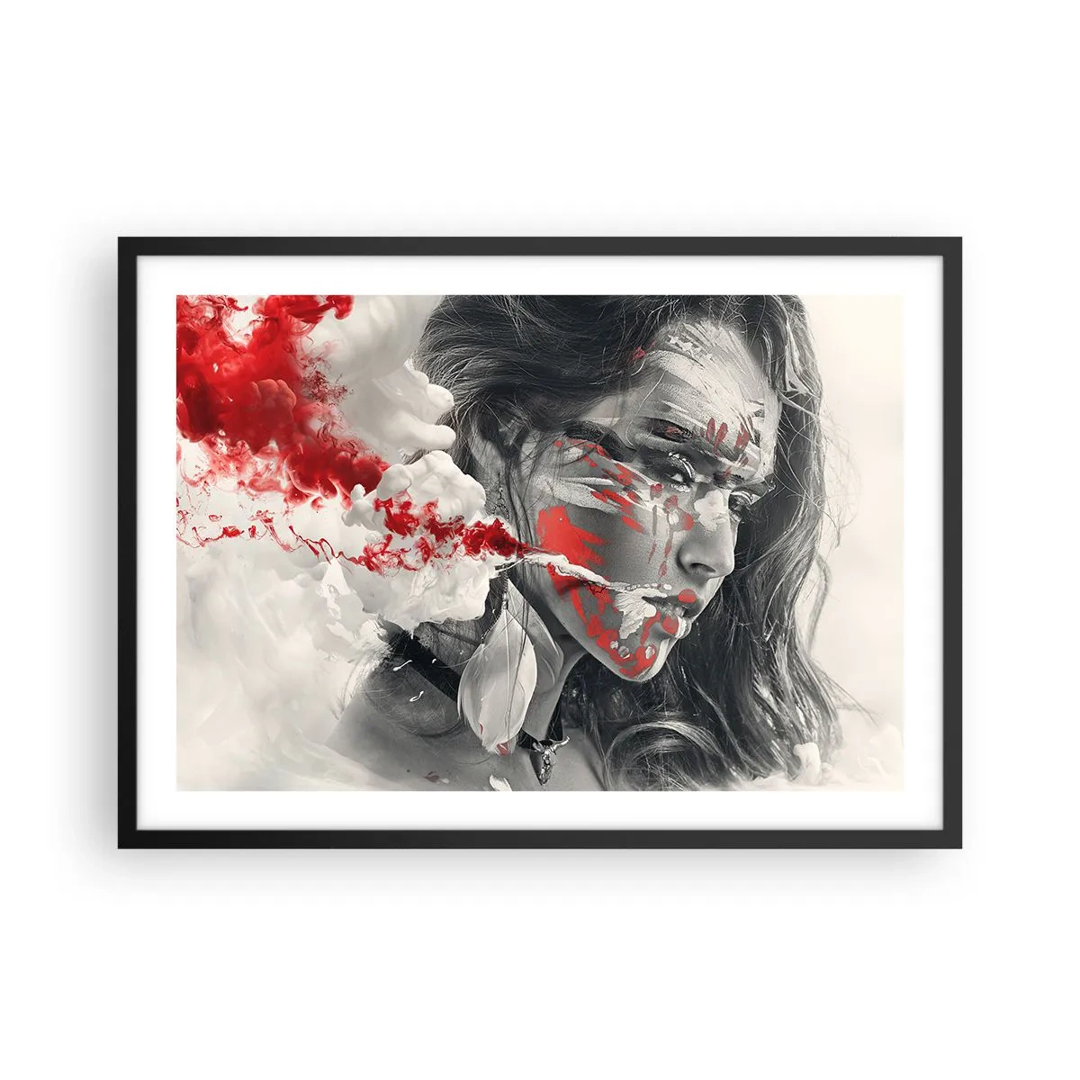 Poster in black frame - Smoke of Absurdity - 70x50 cm