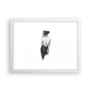 Poster in white frmae - By Her Side the World Disappears - 40x30 cm