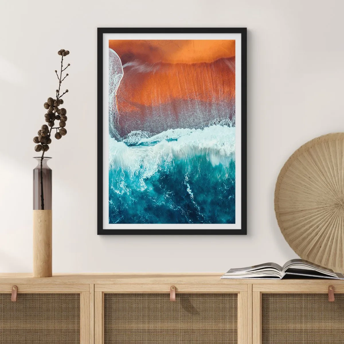 Poster in black frame - Touch of the Ocean - 30x40 cm