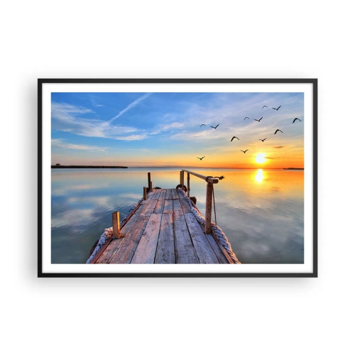 Poster in black frame - Walk towards the Sun - 100x70 cm