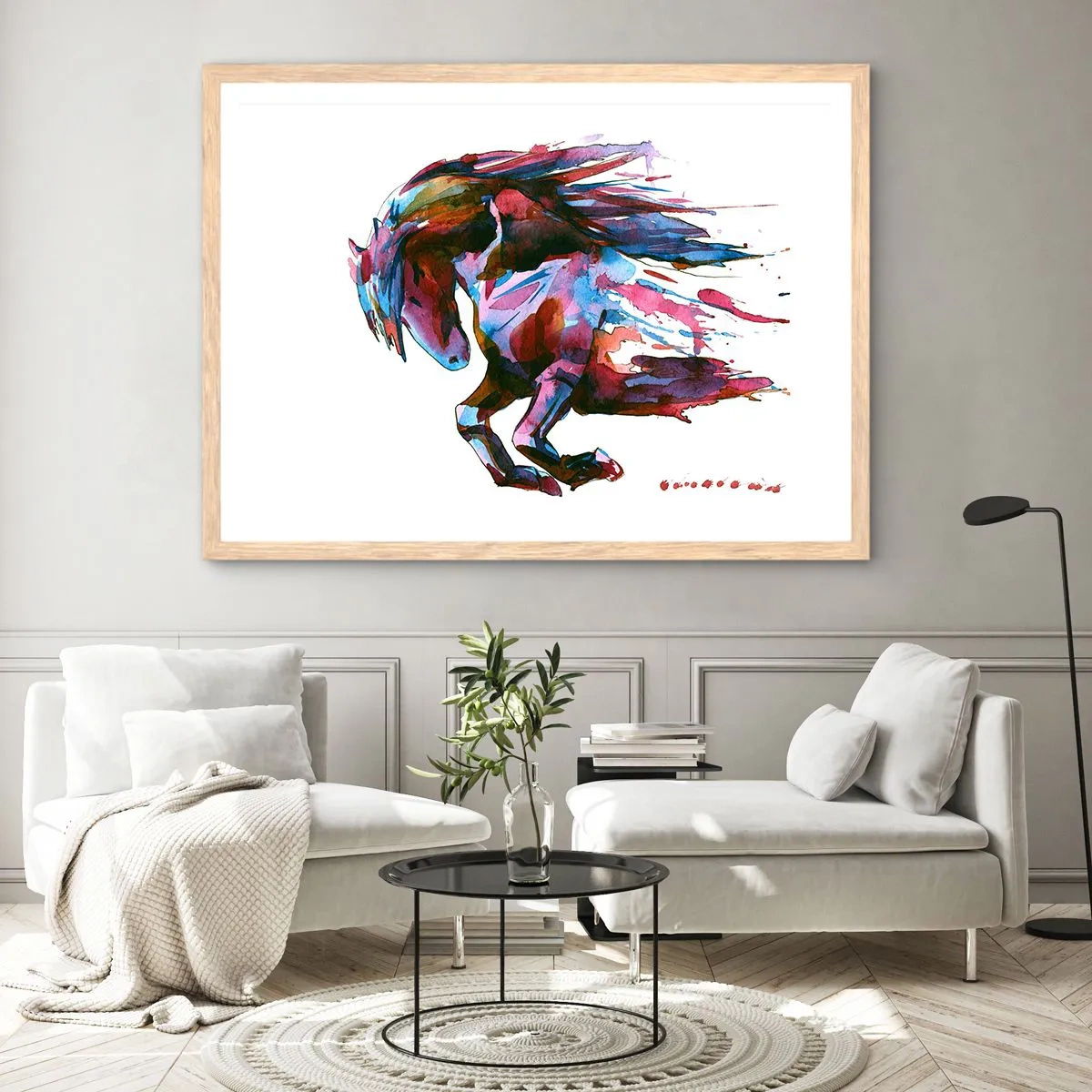 Poster in light oak frame - In Elation - 40x30 cm