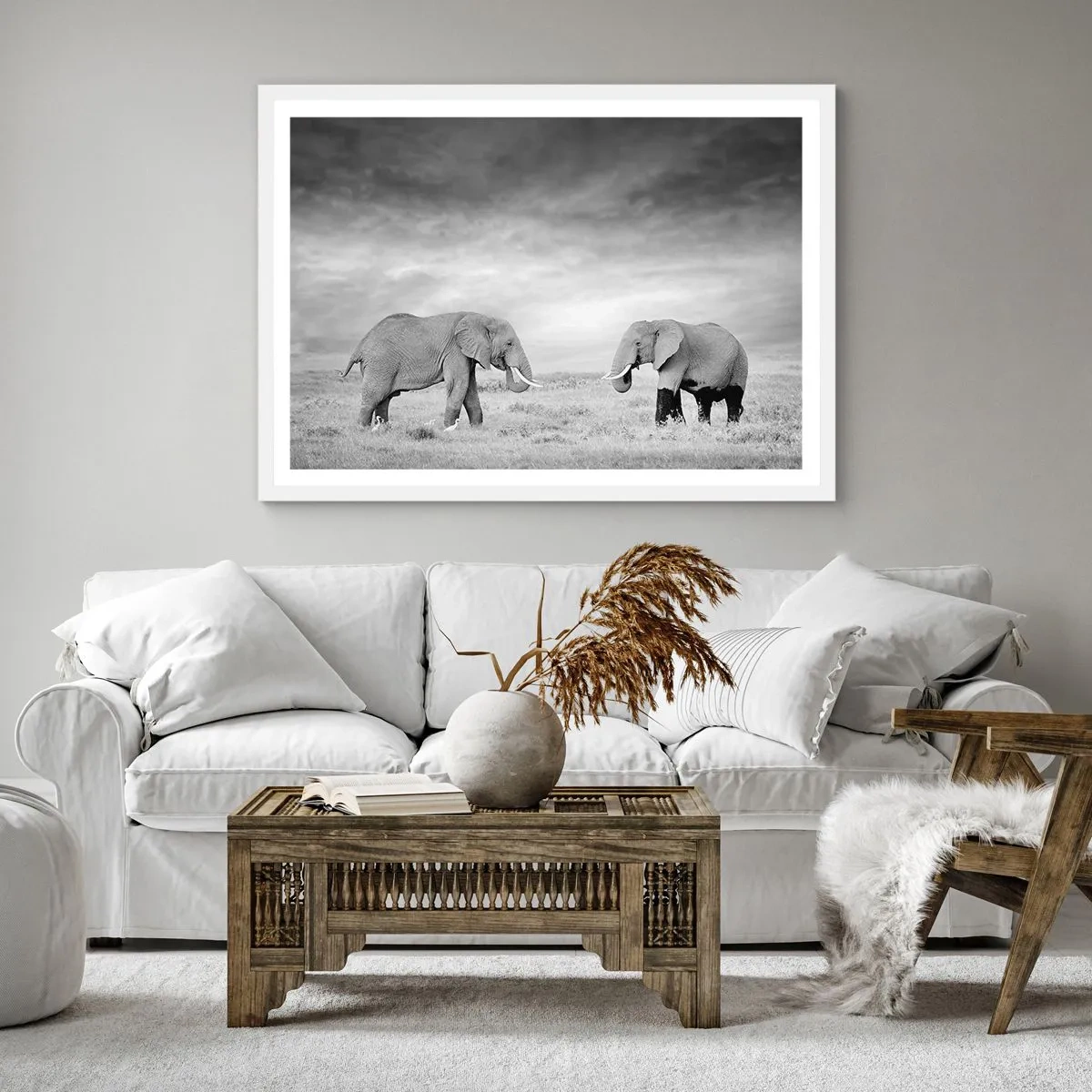 Poster in white frmae - Grey Is Beautiful - 50x50 cm