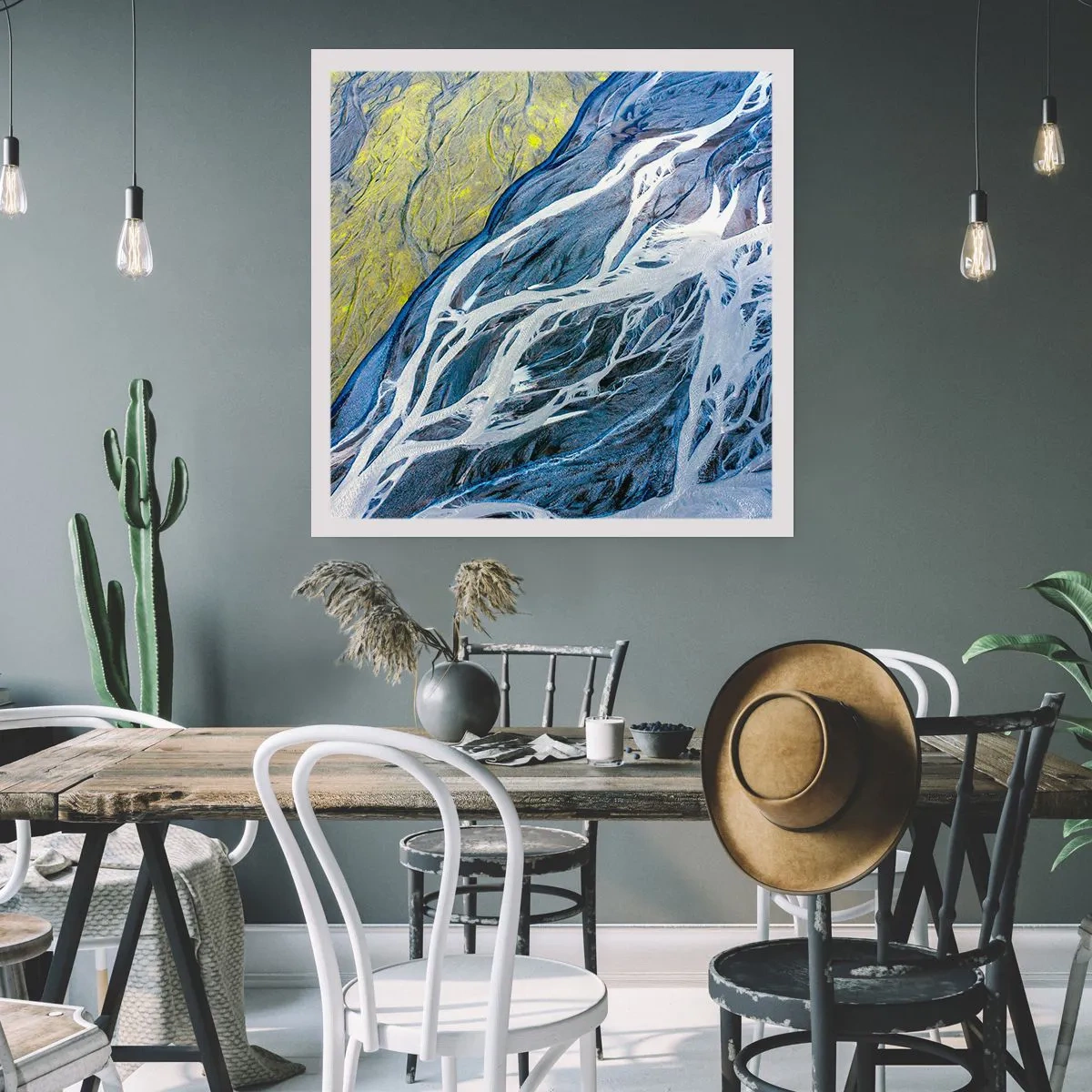 Poster - Cave Paintings of Nature - 50x50 cm