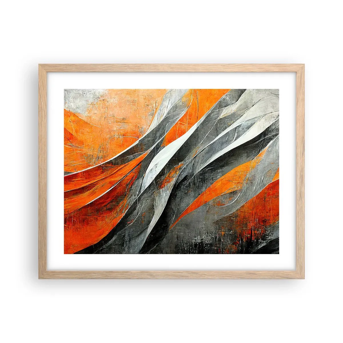 Poster in light oak frame - Heat and Coolness - 50x40 cm