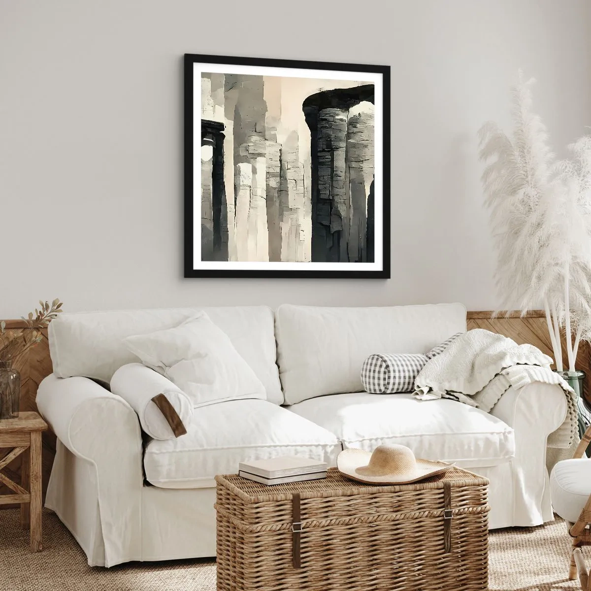 Poster in black frame - Majesty of Antiquity - 30x30 cm