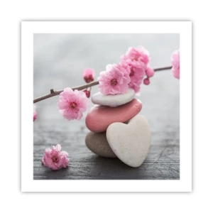 Poster - Bliss with Cherry Blossom - 50x50 cm